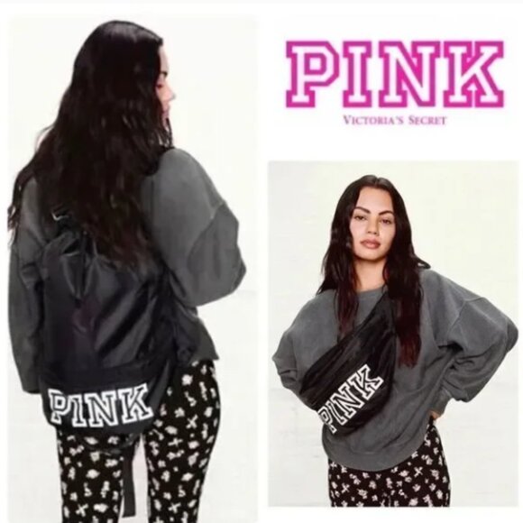 PINK Convertible Backpack Fanny Pack - NWT - Picture 1 of 16